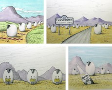 Adventures in Flockdown - four images pick 'n' mix